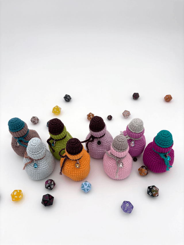 Potion Dice Bag - Purple and brown
