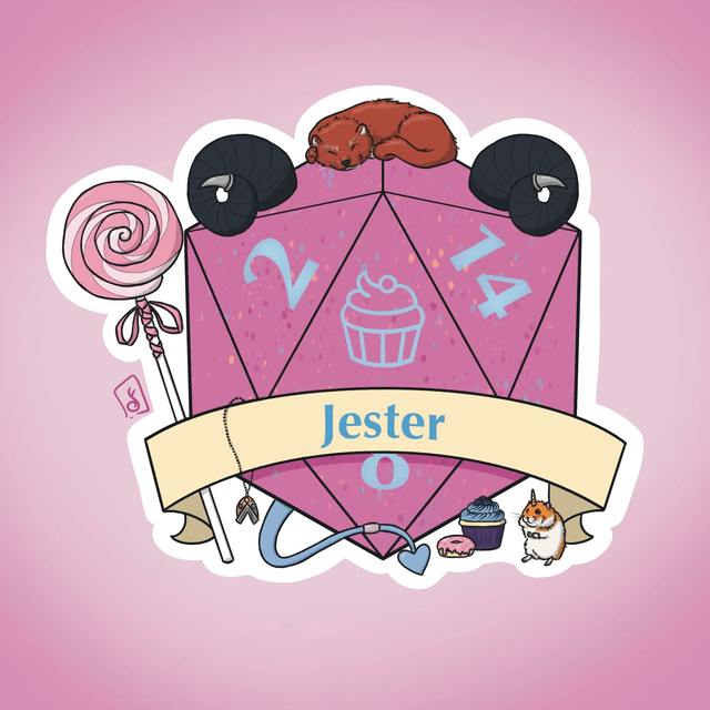 Mighty Dice - Jester inspired D20