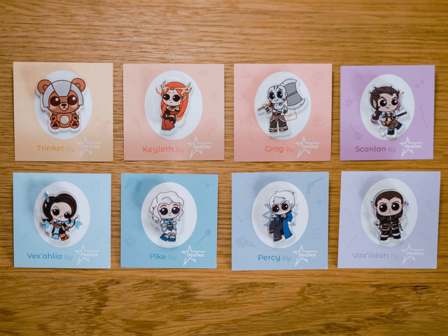 Vex'ahlia inspired pins