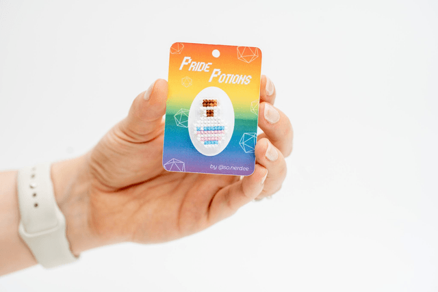 Trans Potion – Cross-Stitch Pin