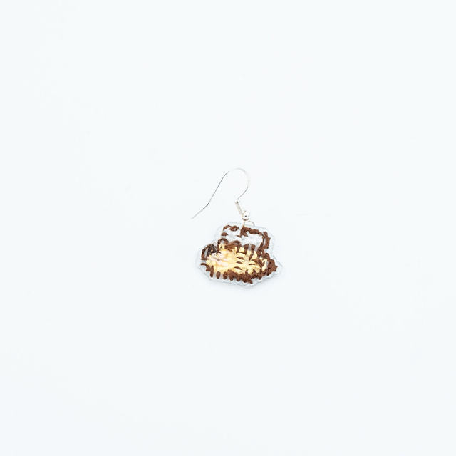 Bee - Cross stitch earrings
