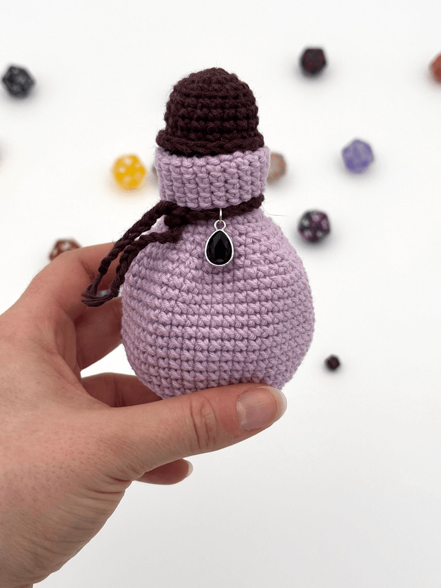 Potion Dice Bag - Purple and brown