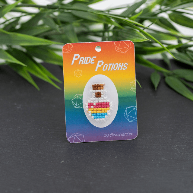 Pride Potion – Cross-Stitch Pin